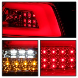 Pontiac G8 LED Tail Lights - SPYDER - Version 2 Light Bar - Red Clear - `08-`09