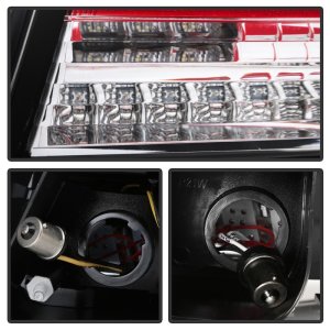 Pontiac G8 LED Tail Lights - SPYDER - Version 2 Light Bar - Red Clear - `08-`09