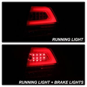 Pontiac G8 LED Tail Lights - SPYDER - Version 2 Light Bar - Red Clear - `08-`09