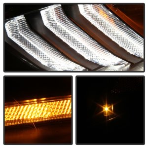 Ford Focus Headlights - SPYDER - Projector Sequential Turn Signal Light Bar - Black - `15-`18