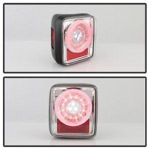 Jeep Wrangler LED Tail Lights - SPYDER - Sequential Turn Signal - Chrome - `19-`20