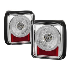 Jeep Wrangler LED Tail Lights - SPYDER - Sequential Turn Signal - Chrome - `19-`20