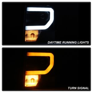 Ford F-150 Headlights - SPYDER - Projector + Halogen Model - Black - `09-`14