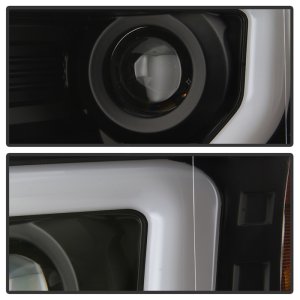 Ford F-150 Headlights - SPYDER - Projector + Halogen Model - Black - `09-`14