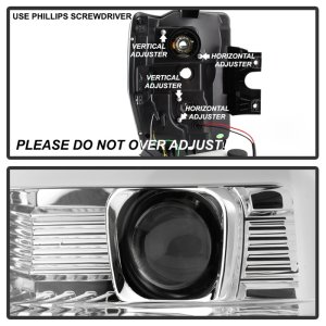 Ford F-250 Headlights - SPYDER - Version 2 - Switch Back Light Bar - Chrome - Chrome - `08-`10