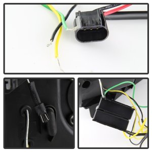 Ford F-250 SD Headlights - SPYDER - Projector Version 2 with Switch Back Light Bar - Black - `08-`10