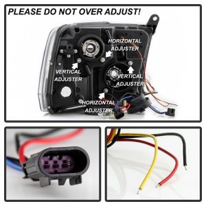 Dodge Ram 1500 Headlights - SPYDER - Version 2 Projector, Light Bar Turn Signal - Chrome - `09-`16