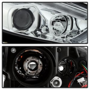 Ford Focus Headlight Set - SPYDER - Projector, Sequential Turn Signal, Low Beam-H7/High Beam-H1, Signal-LED - Chrome - `15-`18