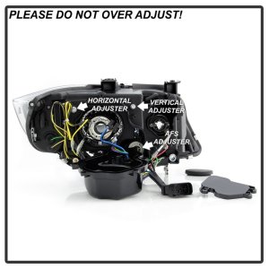 BMW 3 Series Projector Headlights - SPYDER - Halogen, LED Turn Signal - Black - `09-`12