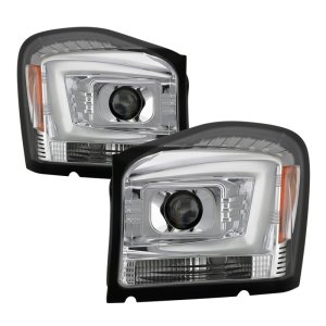 Dodge Durango Headlight Set - SPYDER - Projector - Chrome - `04-`06
