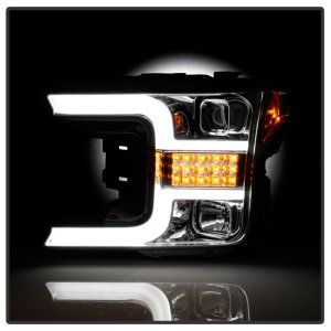 Ford F150 Headlights - SPYDER - Projector, Sequential LED Turn Signal - Chrome - `18-`19