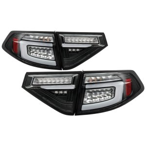 Subaru Impreza WRX LED Tail Lights - SPYDER - Sequential Signal - Black - `08-`14