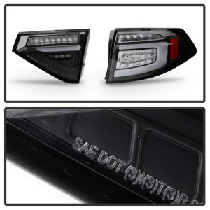 Subaru Impreza WRX LED Tail Lights - SPYDER - Sequential Signal - Black - `08-`14