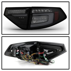Subaru Impreza LED Tail Lights - SPYDER - Seq Signal - Black Smoke - `08-`14