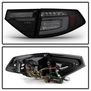 Subaru Impreza LED Tail Lights - SPYDER - Seq Signal - Black Smoke - `08-`14