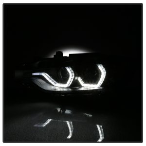 BMW 3 Series Headlight Set - SPYDER - Projector - Black - `12-`14