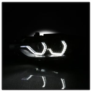 BMW 3 Series Headlight Set - SPYDER - Projector - Black - `12-`14