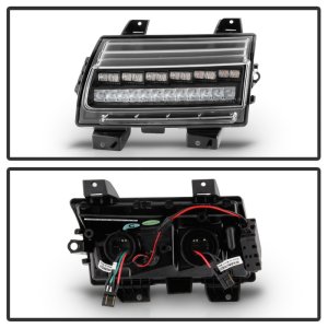 Jeep Wrangler Front Bumper Lights - SPYDER - Sequential Signal - Black - `18-`19