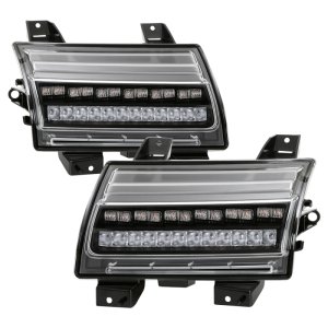 Jeep Wrangler Front Bumper Lights - SPYDER - Full LED, Sequential Signal - Black - `18-`19 Jeep Wrangler Front Bumper Lights - SPYDER - Full LED, Sequential Signal - Black - `18-`19