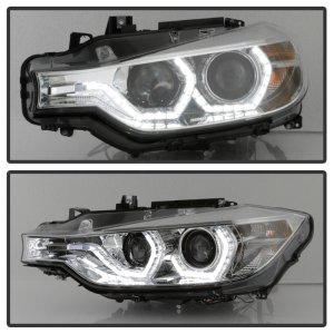 BMW 3 Series Headlights - SPYDER - Projector Headlights - Chrome - `12-`14 BMW 3 Series Headlights - SPYDER - Projector Headlights - Chrome - `12-`14