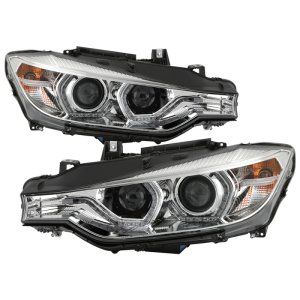 BMW 3 Series Headlights - SPYDER - Projector Headlights - Chrome - `12-`14 BMW 3 Series Headlights - SPYDER - Projector Headlights - Chrome - `12-`14