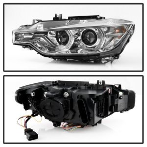 BMW 3 Series Headlights - SPYDER - Projector Headlights - Chrome - `12-`14 BMW 3 Series Headlights - SPYDER - Projector Headlights - Chrome - `12-`14