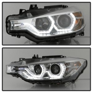 BMW 3 Series Headlights - SPYDER - Projector Headlights - Chrome - `12-`14 BMW 3 Series Headlights - SPYDER - Projector Headlights - Chrome - `12-`14