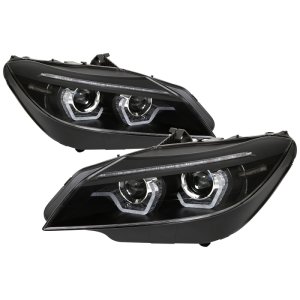 BMW Z4 Headlights - SPYDER - Halo Projector, HID Type, Xenon/HID Model Only - Black - `09-`13 BMW Z4 Headlights - SPYDER - Halo Projector, HID Type, Xenon/HID Model Only - Black - `09-`13