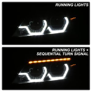 BMW Z4 Headlights - SPYDER - Halo Projector, HID Type, Xenon/HID Model Only - Black - `09-`13 BMW Z4 Headlights - SPYDER - Halo Projector, HID Type, Xenon/HID Model Only - Black - `09-`13