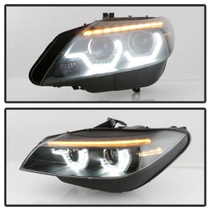 BMW Z4 Headlights - SPYDER - Halo Projector, HID Type, Xenon/HID Model Only - Black - `09-`13 BMW Z4 Headlights - SPYDER - Halo Projector, HID Type, Xenon/HID Model Only - Black - `09-`13