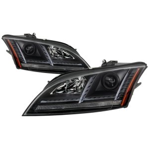 Audi TT Headlights - SPYDER - Projector, Sequential Turn Signal - Black - `08-`15 Audi TT Headlights - SPYDER - Projector, Sequential Turn Signal - Black - `08-`15