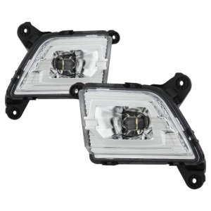Chevrolet Silverado 1500 Fog Lights - SPYDER - OEM Style Full LED w/Universal Switch - Clear - `19-`20