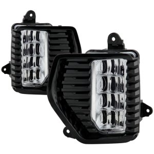 GMC Sierra 1500 Denali Fog Lights - SPYDER - OEM Style Full LED with Universal Switch - Clear - `19-`20