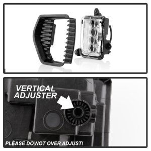 GMC Sierra 1500 Denali Fog Lights - SPYDER - OEM Style Full LED with Universal Switch - Clear - `19-`20