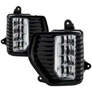 GMC Sierra 1500 Denali Fog Lights - SPYDER - OEM Style Full LED with Universal Switch - Clear - `19-`20