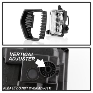 GMC Sierra 1500 Denali Fog Lights - SPYDER - OEM Style Full LED with Universal Switch - Clear - `19-`20