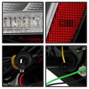 Audi A4 LED Tail Lights - SPYDER - Sequential Turn Signal/Clear - Black - `13-`16