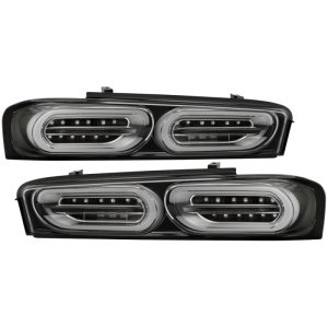 Chevrolet Camaro LED Tail Lights - SPYDER - Halogen LED, Sequential Turn Signal - Black - `16-`18