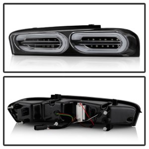 Chevrolet Camaro LED Tail Lights - SPYDER - Halogen LED, Sequential Turn Signal - Black - `16-`18