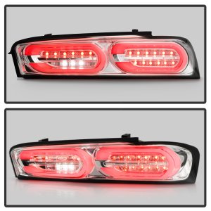 Chevrolet Camaro LED Tail Lights - SPYDER - LED Model Only; w/ Sequential Turn Signal - Chrome - `16-`18
