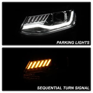 Chevrolet Camaro Headlights - SPYDER - Projector, Sequential Turn Signal - Chrome - `16-`18