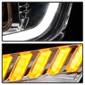 Chevrolet Camaro Headlights - SPYDER - Projector, Sequential Turn Signal - Chrome - `16-`18