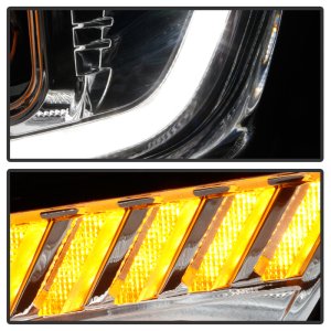 Chevrolet Camaro Headlights - SPYDER - Projector, Sequential Turn Signal - Chrome - `16-`18