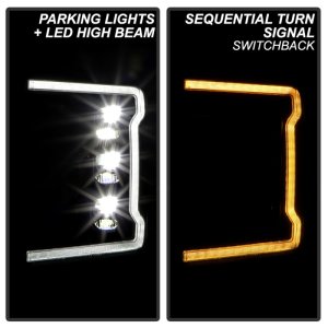 Ford F-350 Headlights - SPYDER - Full LED with Sequential Turn Signal - Chrome - `17-`18 Ford F-350 Headlights - SPYDER - Full LED with Sequential Turn Signal - Chrome - `17-`18