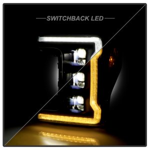 Ford F-450 Headlights - SPYDER - Full LED with Sequential Turn Signal - Chrome - `17-`18