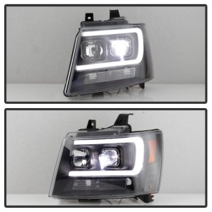 Chevrolet Suburban 2500 Headlights - SPYDER - Projector; LED Low Beam; Halogen High Beam; Sequential Turn Signal - Black - `07-`14 Chevrolet Suburban 2500 Headlights - SPYDER - Projector; LED Low Beam; Halogen High Beam; Sequential Turn Signal - Black - `07-`14
