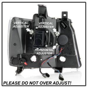 Chevrolet Suburban 2500 Headlights - SPYDER - Projector; LED Low Beam; Halogen High Beam; Sequential Turn Signal - Black - `07-`14 Chevrolet Suburban 2500 Headlights - SPYDER - Projector; LED Low Beam; Halogen High Beam; Sequential Turn Signal - Black - `07-`14