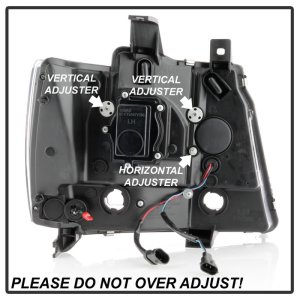 Chevrolet Tahoe Headlights - SPYDER - Projector; LED Low Beam; Halogen High Beam; Sequential Turn Signal - Black - `07-`14