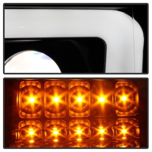 Ford F150 Headlights - SPYDER - LED Light Bar Projector, Sequential Turn Signal - Black - `09-`14