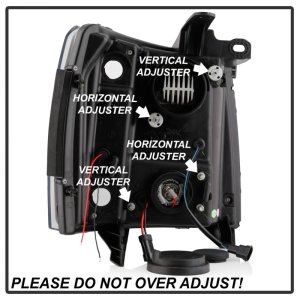 Chevrolet Silverado 2500HD Headlights - SPYDER - Platinum Series, Projector, LED Low Beam, Halogen High Beam - Black - `07-`14